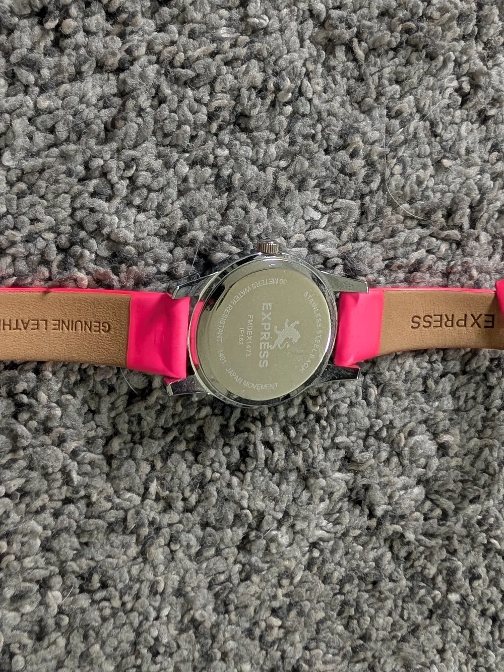 Used Condition Express Hot Pink Strap Watch with Pink Accents